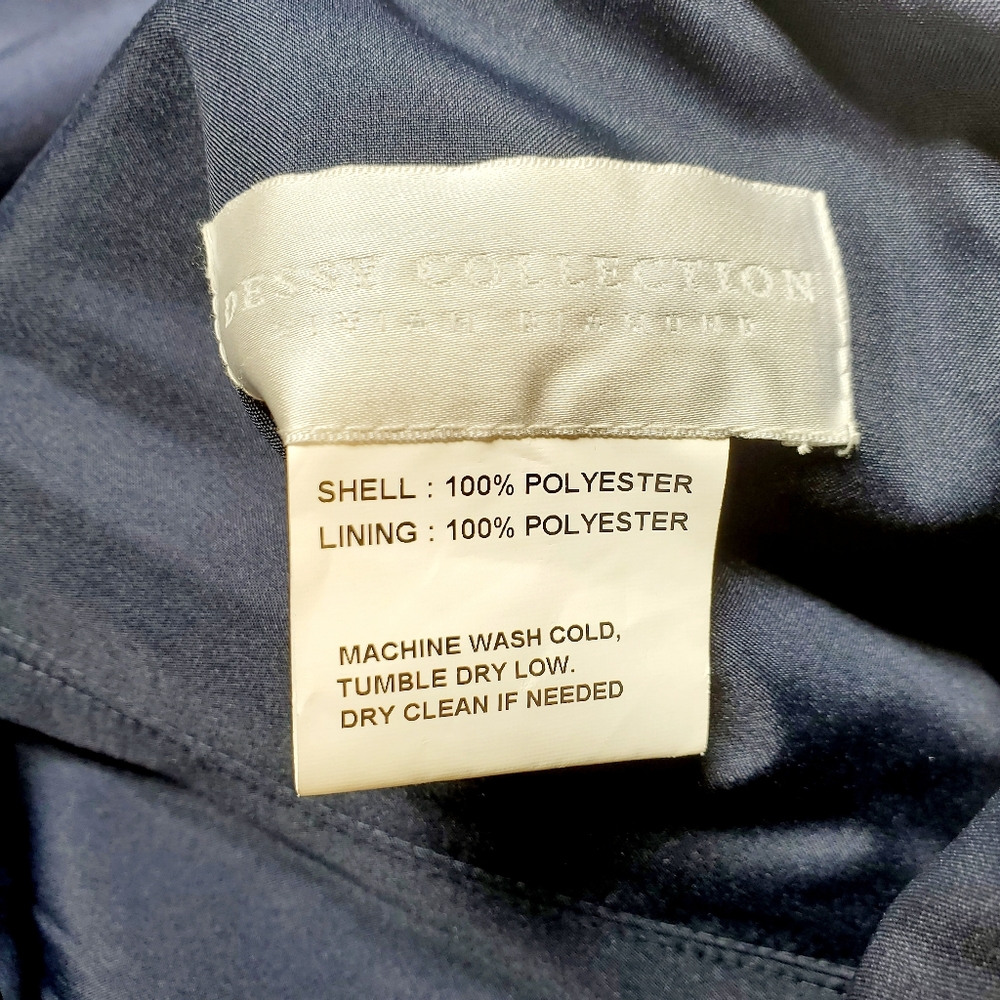 Dessy Collection Square Neck Satin Twill Midi Dress Full Skirt & Pockets Sz 6 - Picture 4 of 13